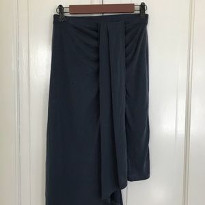 Navy Tapered Skirt